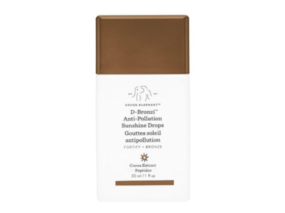 Drunk Elephant D Bronzi Anti Pollution Sunshine Drops + Whipped Cream Sample, Fortify + Bronze, 1 fl oz/30 mL