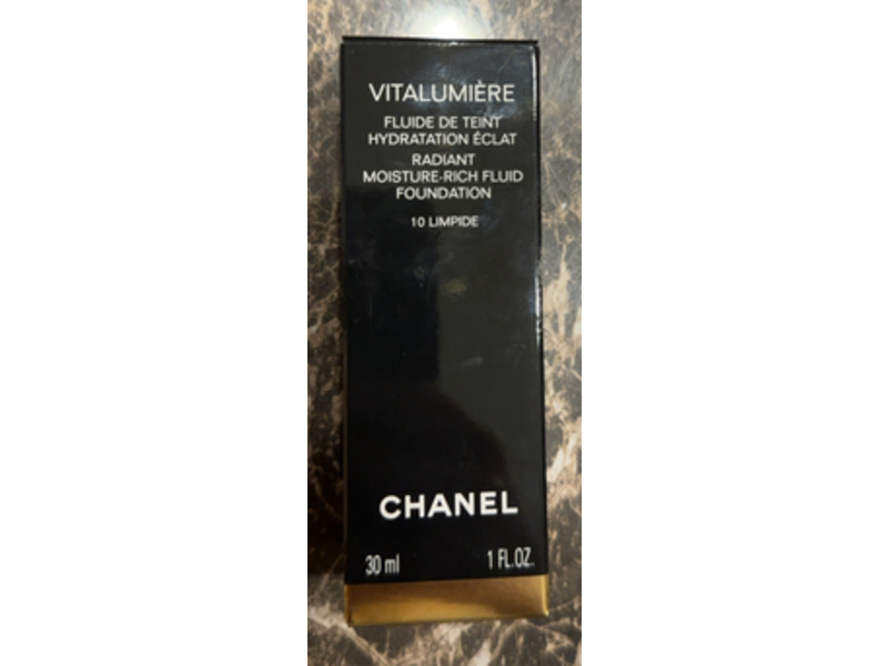 Chanel Radiant Moisture Rich Fluid Foundation, 10 Limpide, 1 fl oz/30 mL