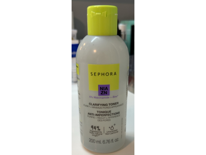 Sephora Clarifying Toner, Niacinamide + Zinc, 6.76 fl oz/200 mL