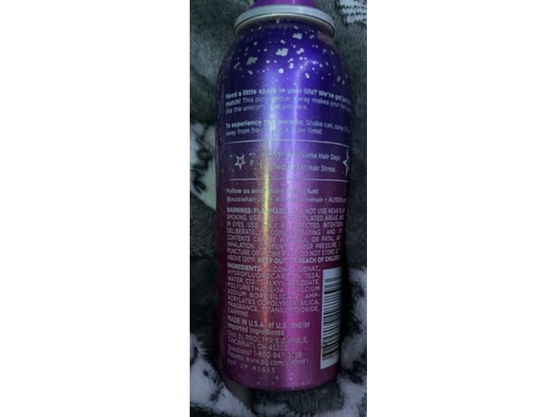 Aussie Glitzy Pink Glitter Spray, 3.4 oz/96 g