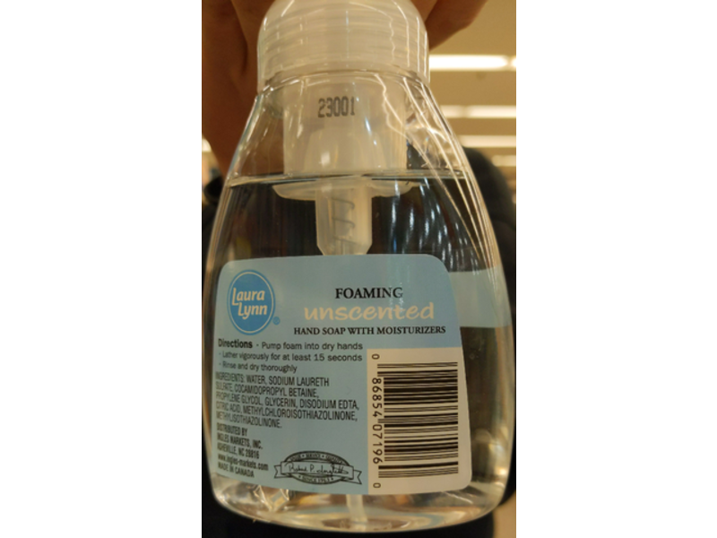 Laura Lynn Foaming Hand Soap, Unscented, 7.5 fl oz/22 mL