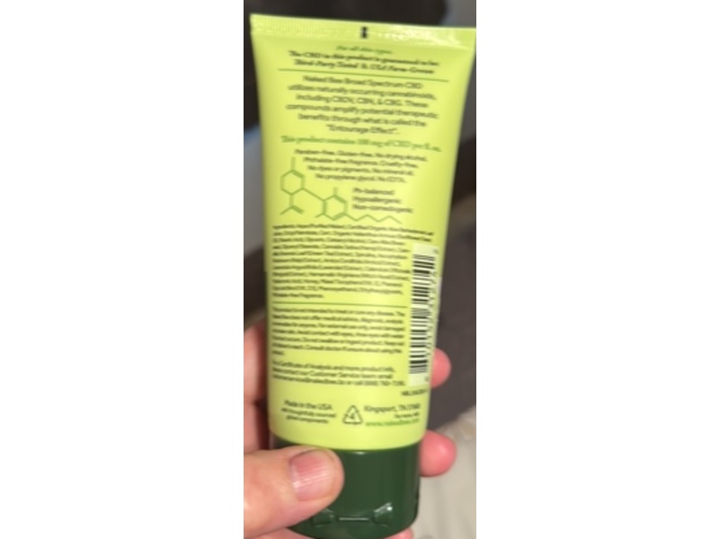 The Naked Bee Cbd Hand & Body Herbal Lotion, Hemp Seed Oil & Matcha Green Tea, 5.5 fl oz/163 mL
