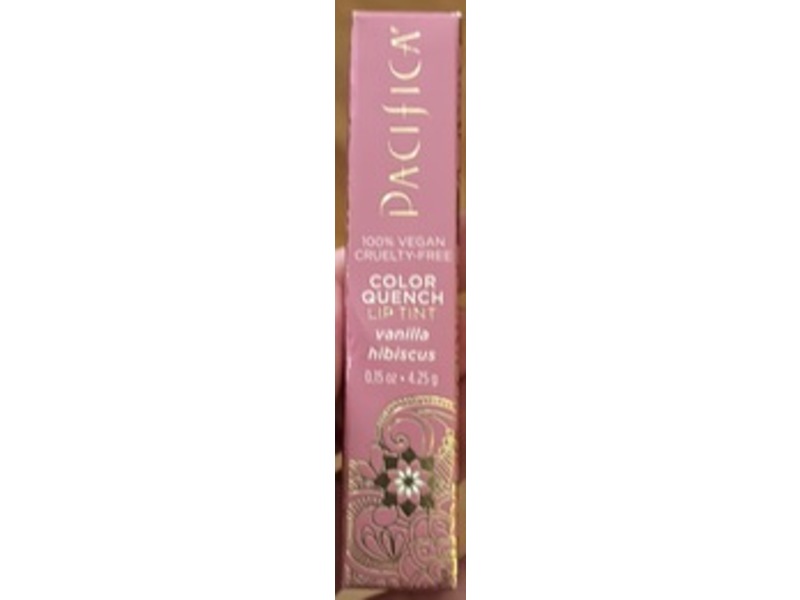 Pacifica Color Quench Lip Tint, Vanilla Hibiscus, 0.15 oz/4.25 g