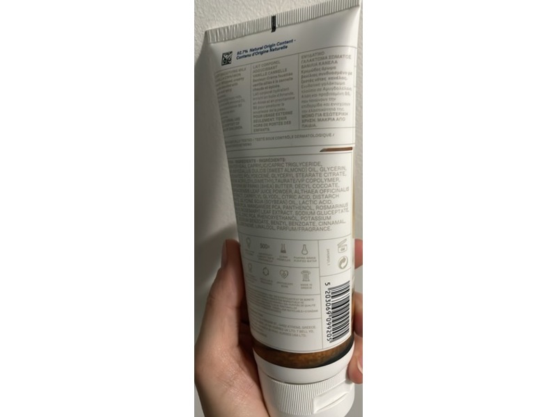 Korres Hydrate + Soften Body Smoothing Milk, Vanilla Cinnamon, 6.76 fl oz/200 mL