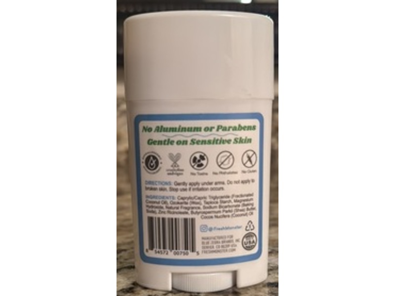 Fresh Monster Natural Kids Deodorant, Beach Breeze, 1.76 oz/50 g