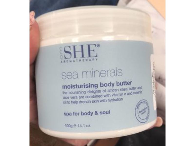 Om She Aromatherapy Moisturising Body Butter, Sea Minerals, 14.1 oz/400 g