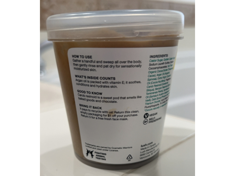 Lush Sticky Dates Sugar Scrub, 10.2 oz/290 g