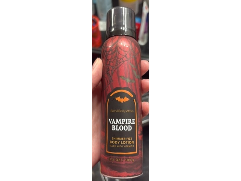 Bath & Body Works Vampire Blood Shimmer Fizz Body Lotion, Vitamin E, 3.5 oz/100 g