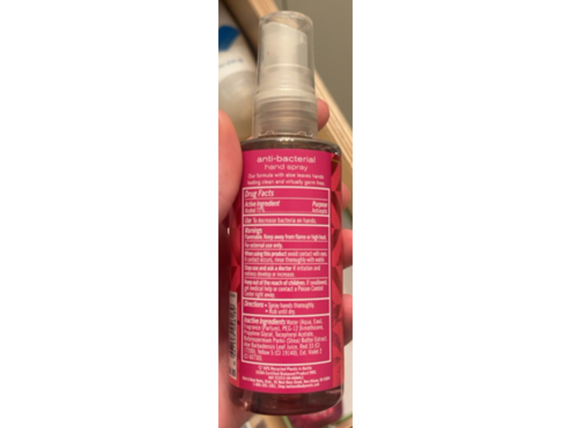 Bath & Body Works Anti Bacterial Hand Spary, Twisted Peppermint, 3 fl oz/88 mL