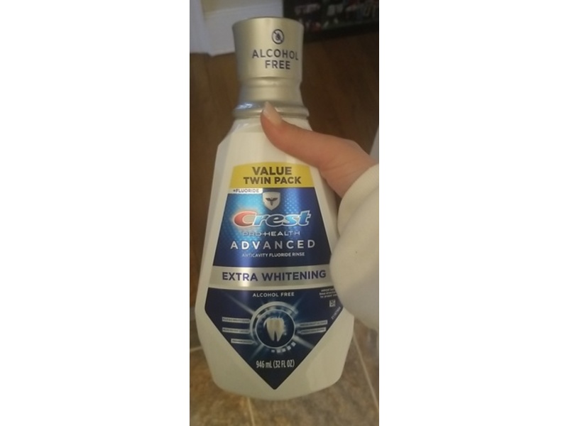 Crest Pro-Health Advanced Mouthwash, Extra Whitening, 32 fl oz/946 mL, Pack Of 2