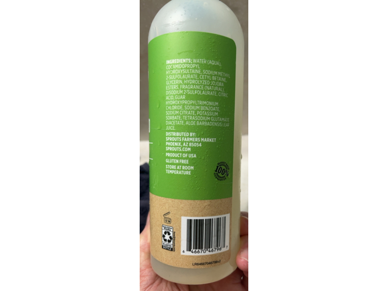 Sprouts Moisturizing Shampoo, Aloe, Jojoba, 16 fl oz/473 mL