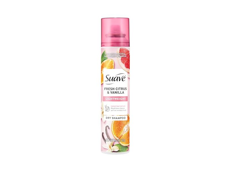 Suave Lightweight Dry Shampoo, Fresh Citrus & Vanilla, 4.3 oz/121 g