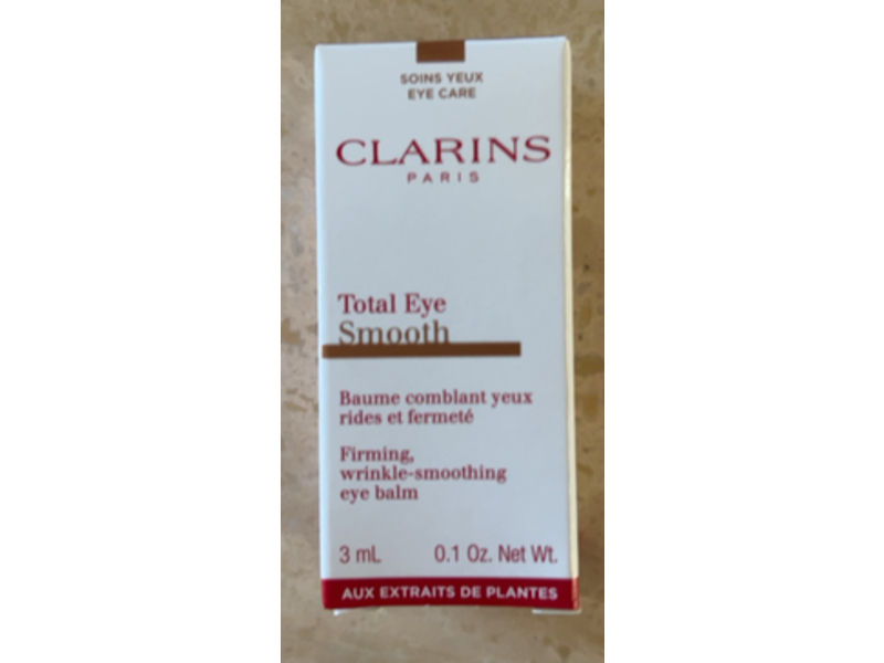 Clarins Total Eye Smooth Firming Wrinkle Smoothing Eye Balm, 0.1 oz/3 mL