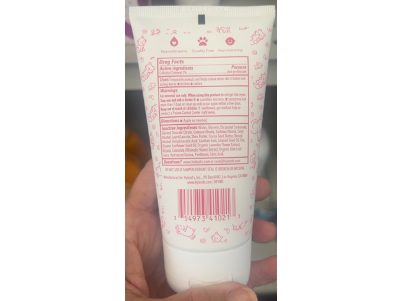 Hyland's Naturals Baby Eczema Cream, Colloidal Oatmeal, 5 oz/142 g