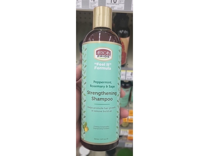 African Pride Strengthening Shampoo, Peppermint, Rosemary & Sage, 12 fl oz/354 mL