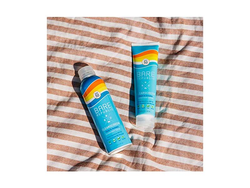 Bare Republic Clearscreen SPF50 Sunscreen Body Spray, 6 fl oz/177 mL