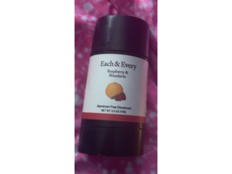 Each & Every Deodorant, Raspberry & Mandarin, 2.5 oz/70 g