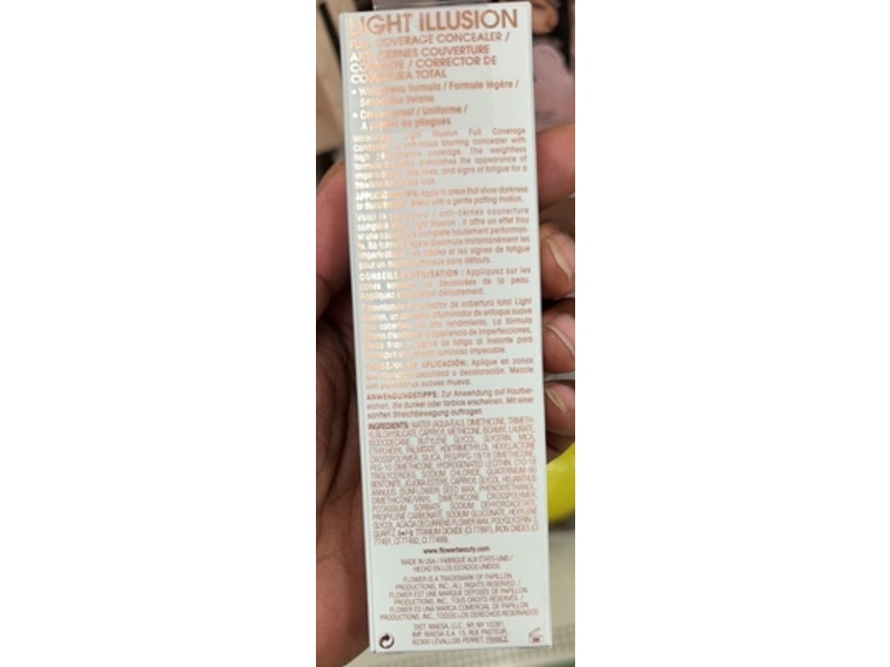 Flower Light Illusion Full Coverage Concealer, Deep, 0.2 fl oz/6 mL