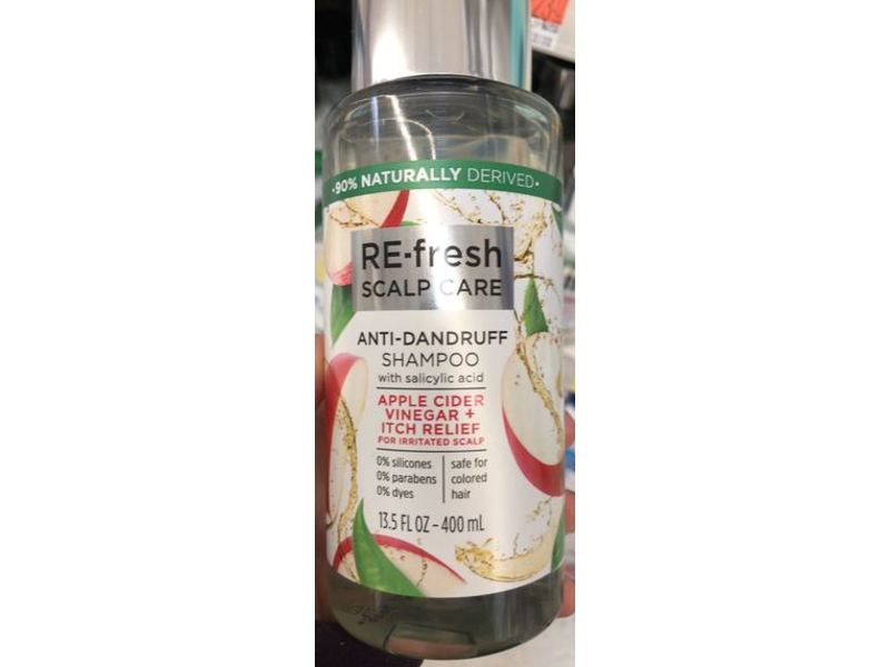 Re-fresh Scalp Care Anti-Dandruff Shampoo, Apple Cider Vinegar + Itch Relief, 13.5 fl oz