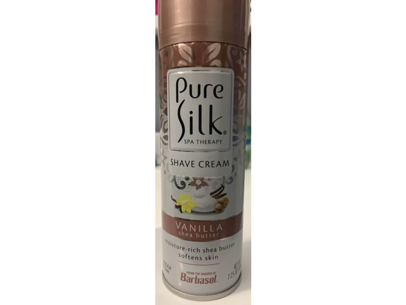 Pure Silk Shave Cream, Vanilla, Shea Butter, 7.25 oz, Pack Of 6