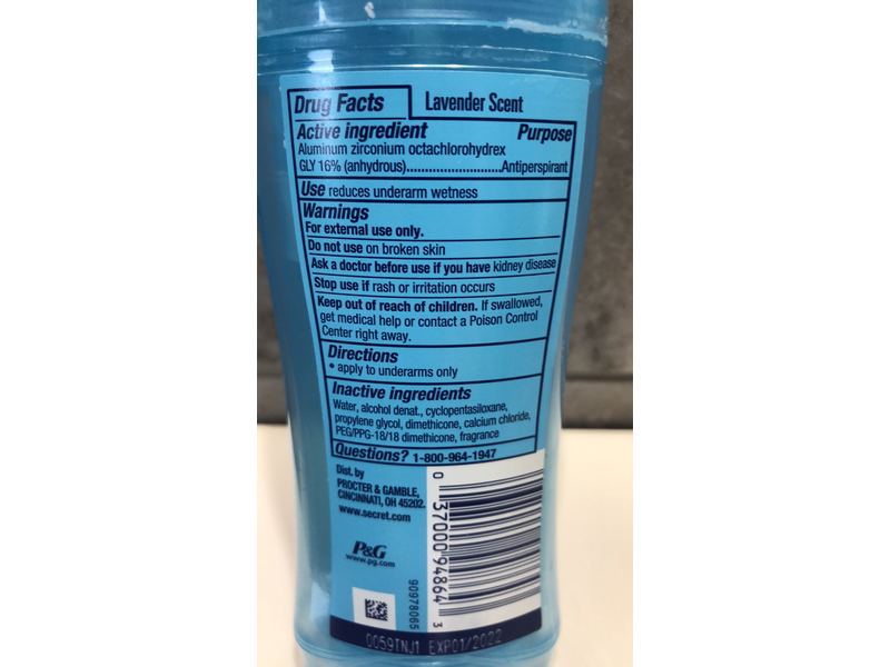 Secret Lavender 48 Hour Clear Gel, 3.4 oz