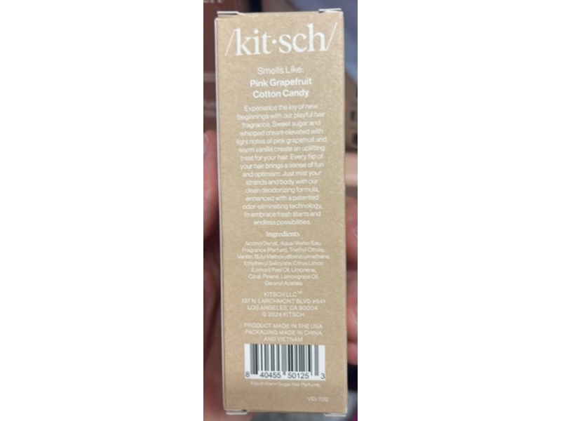 Kitsch Hair Perfume, Warm Sugar, 1.7 fl oz/50 mL