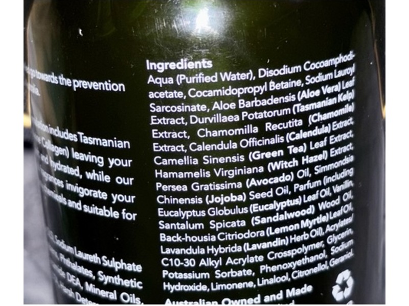 Unlabelled Hand Wash, Lemon Myrtle, Sandalwood & Eucalyptus, 500 mL