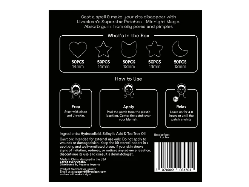 Live Clean Superstar Patches, Moon Light Magic, 250 Count