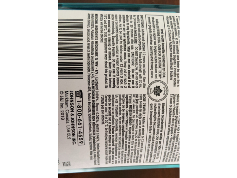 Listerine Total Care Mouthwash, Clean Mint, 1 L