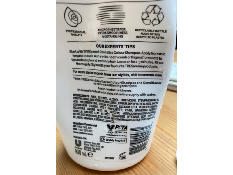 Tresemme Revitalise Colour Conditoner, Sunflower Seed Oil, 900 mL