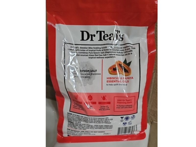 Dr Teal's Pure Epsom Salt Soaking Solution, Hawaiian Bliss, 1.36 kg