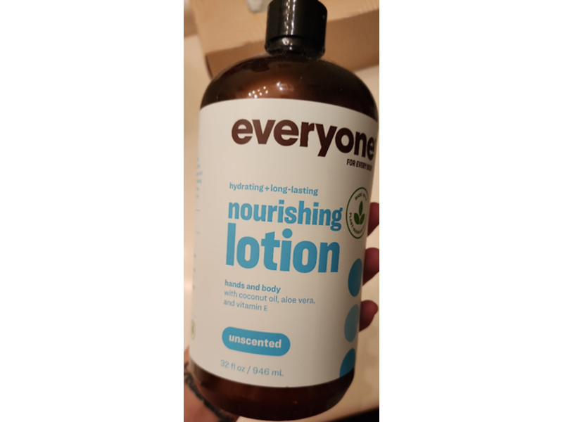 Everyone Hydrating + Long-lasting Nourishing Lotion, Unscented, 32 fl oz/946 mL