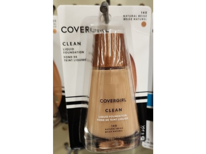 Covergirl Clean Liquid Foundation, 140 Natural Beige , 1 fl oz/30 mL