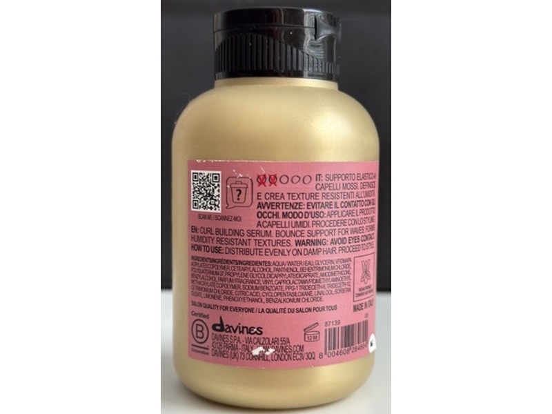 Davines Curl Building Serum, 3.38 fl oz/100 mL