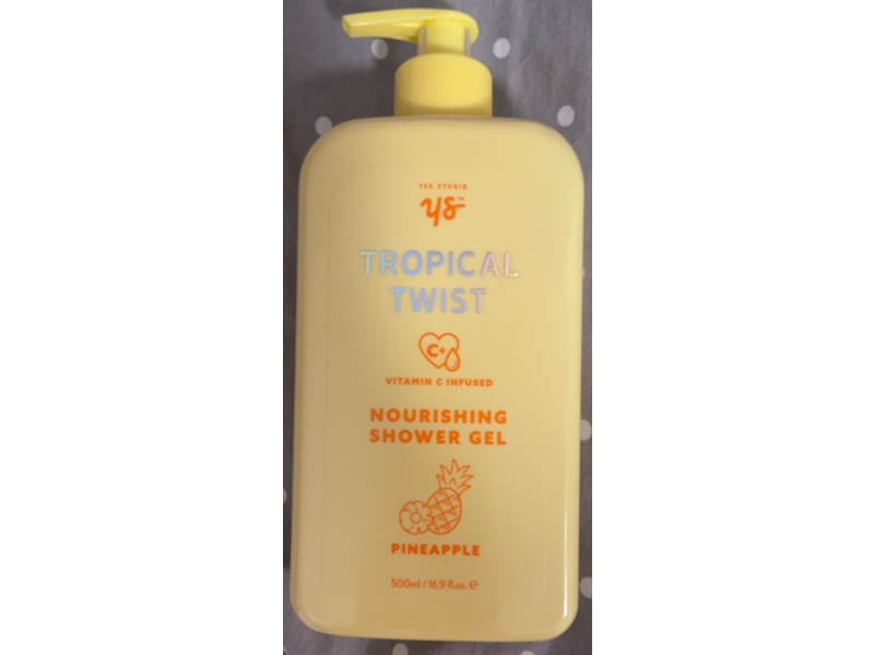 Yes Studio Tropical Twist Nourishing Shower Gel, Pineapple, 16.9 fl oz/500 mL