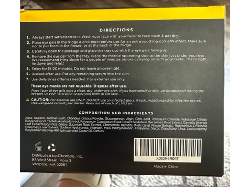 Dermora Golden-Glow Puffy Eyes & Dark Circles Eye Mask, 50 Pairs