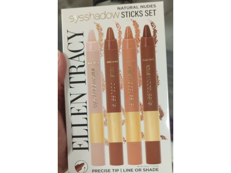 Ellen Tracy Eyeshadow Sticks Set, Natural Nudes, 0.05 oz/1.5 g, 4 Count