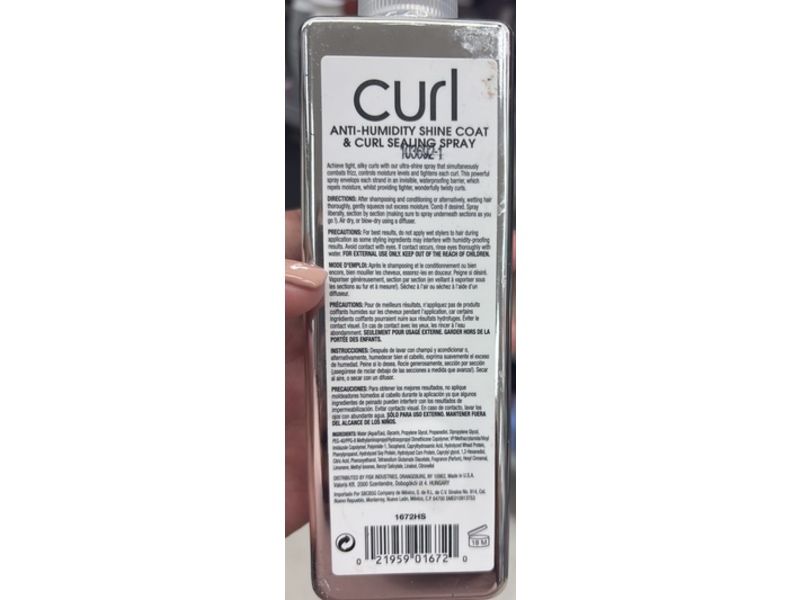Hair Chemist Curl Anti Humidity Shine Coat & Curl Sealing Spray, 8 fl oz/237 mL