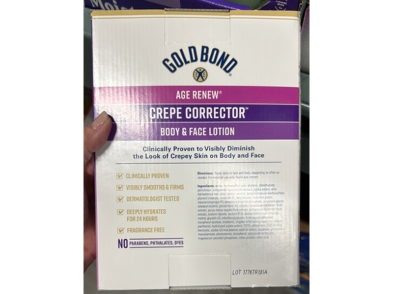Gold Bond Age Renew Crepe Corrector Body & Face Lotion, Omega-Fatty Acids + Botanicals + Antioxidants, 28 oz/792 g, Pack Of 2