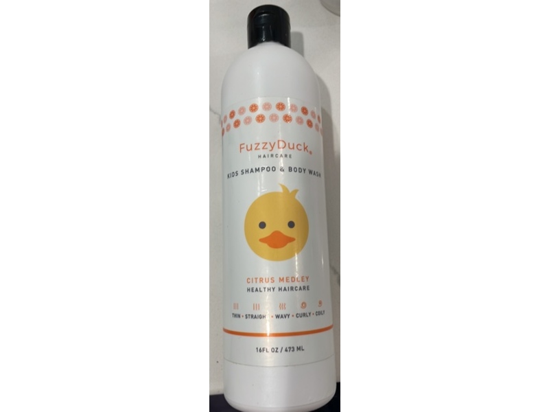 FuzzyDuck Kids Shampoo & Body Wash, Citrus Medley, 16 fl oz/473 mL