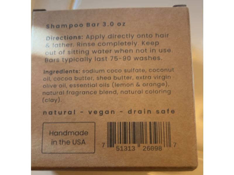 Humby Shampoo bar, Mango Breeze, 3.0 oz