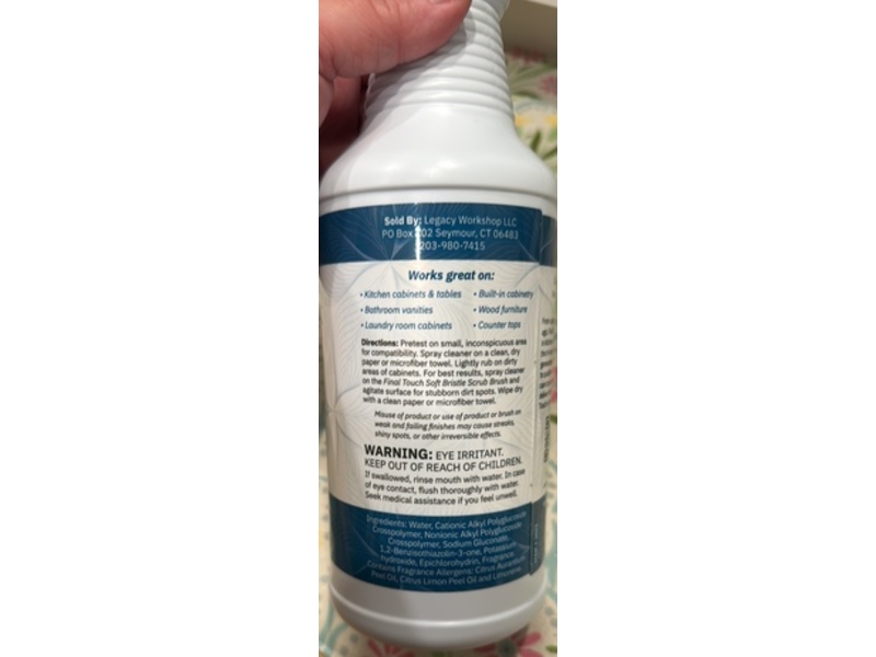 Final Touch Kitchen Cabinet & Furniture Cleaner, 32 fl oz/946 mL
