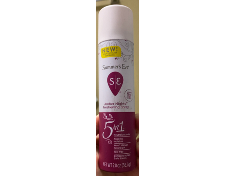 Summer's Eve 5 In 1 Amber Nights Freshening Spray, 2 oz/56.7 g