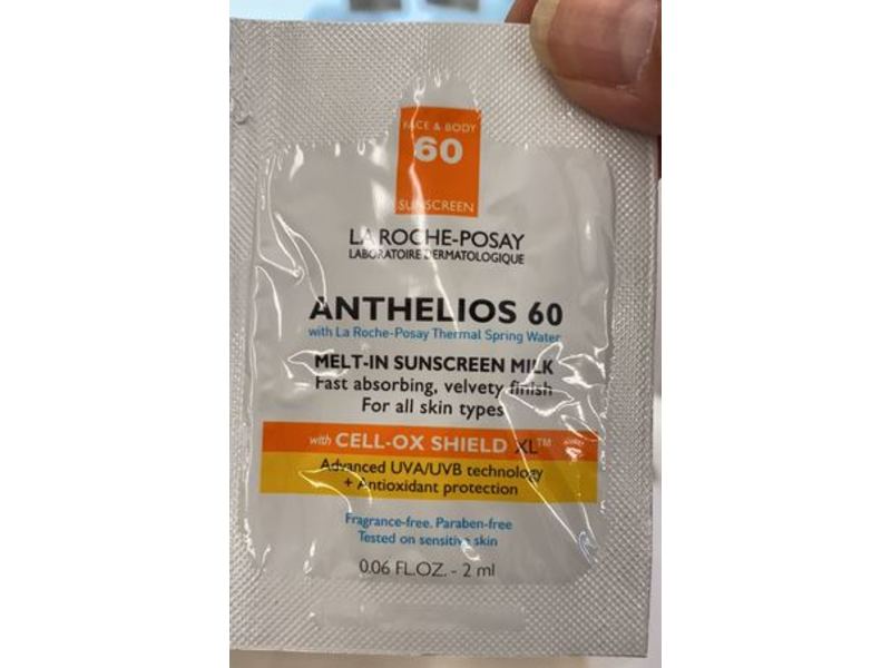 La Roche-Posay Melt-In Sunscreen Milk, SPF 60, 0.06 fl oz/2 mL