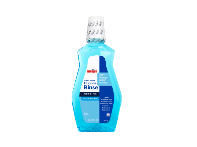 Meijer Anticavity Fluoride Rinse, Refreshing Mint, 33.8 fl oz/1 L
