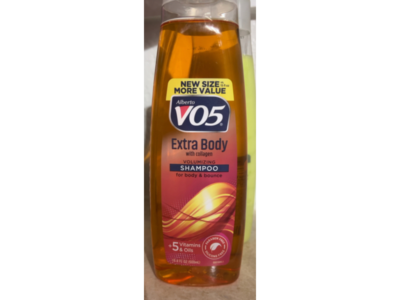 Alberto V05 Extra Body Volumizing Shampoo, Collagen, 16.9 fl oz/500 mL