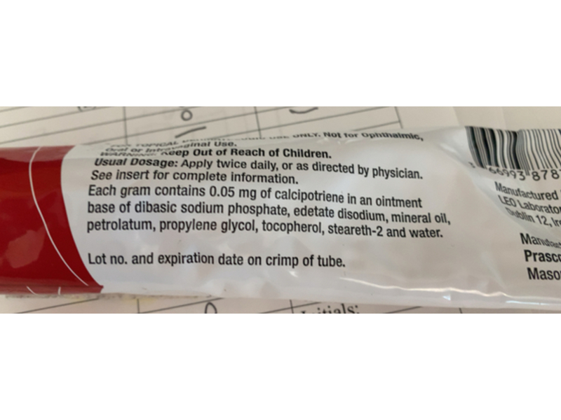 Calcipotriene Ointment 0.005%, 120 g, Prasco (Rx)