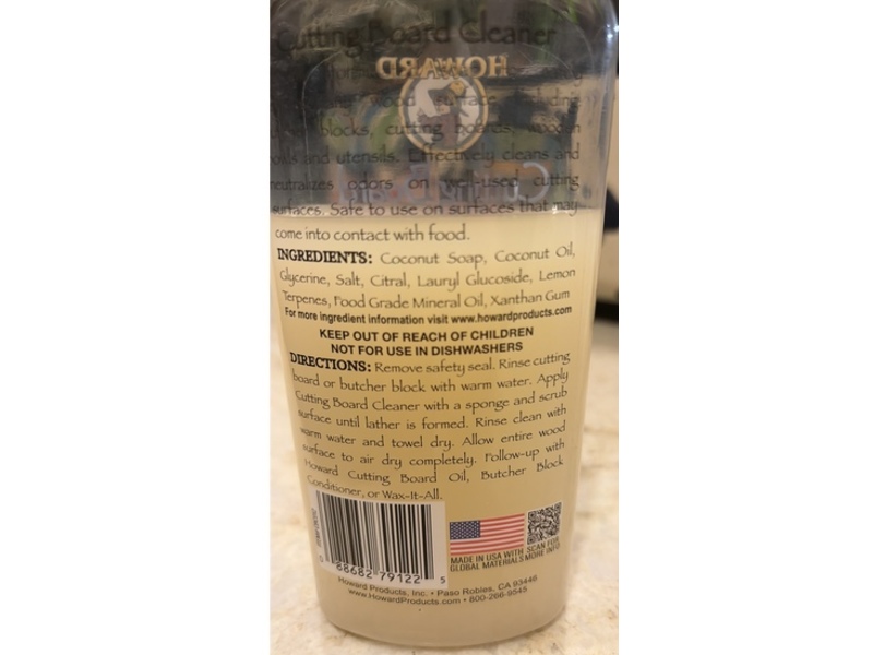 Howard Cutting Board Cleaner, 12 fl oz/355 mL