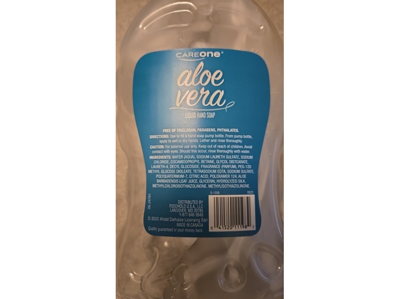 Careone Liquid Hand Soap, Aloe Vera, 56 fl oz/1.66 L