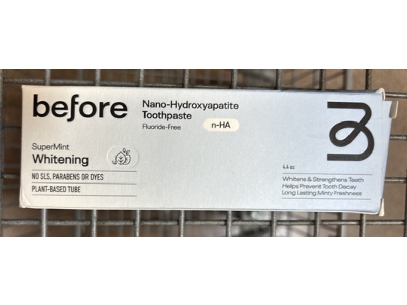 before Whitening Nano-Hydroxyapatite Toothpaste, SuperMint, 4.4 oz
